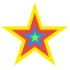 Colored star, favicon of the surveys dashboard
